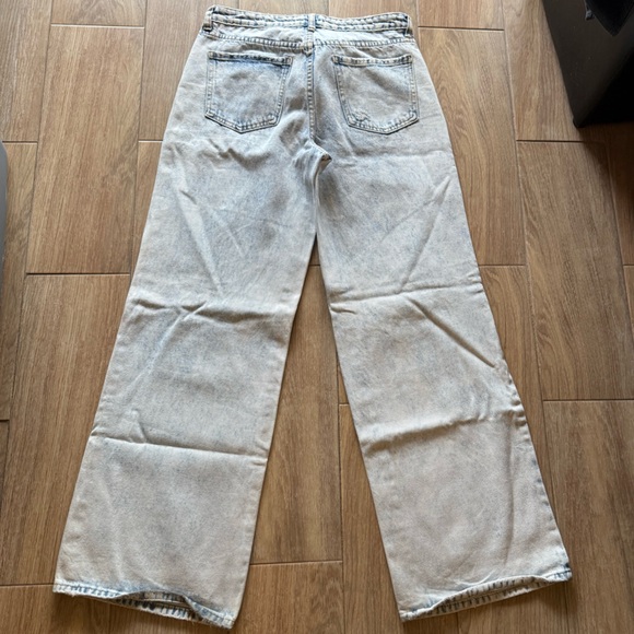 BP Acid wash bleached denim wide leg high waisted jeans - Picture 13 of 16